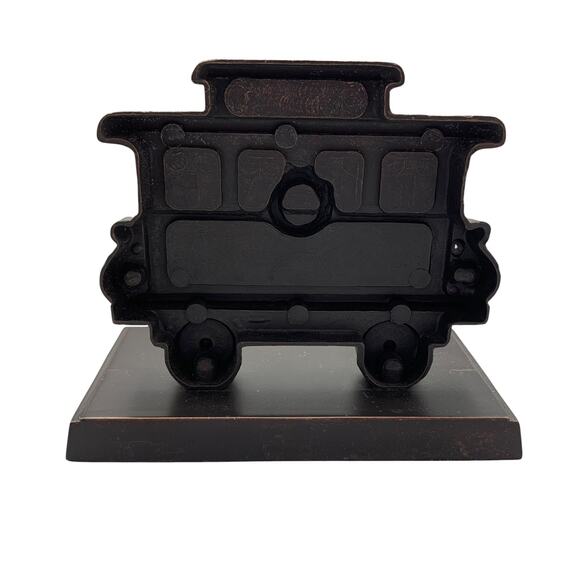 Santa Train Christmas Stocking Holders Hangers Mantle Black Metal Set Of 4 - Picture 9 of 13